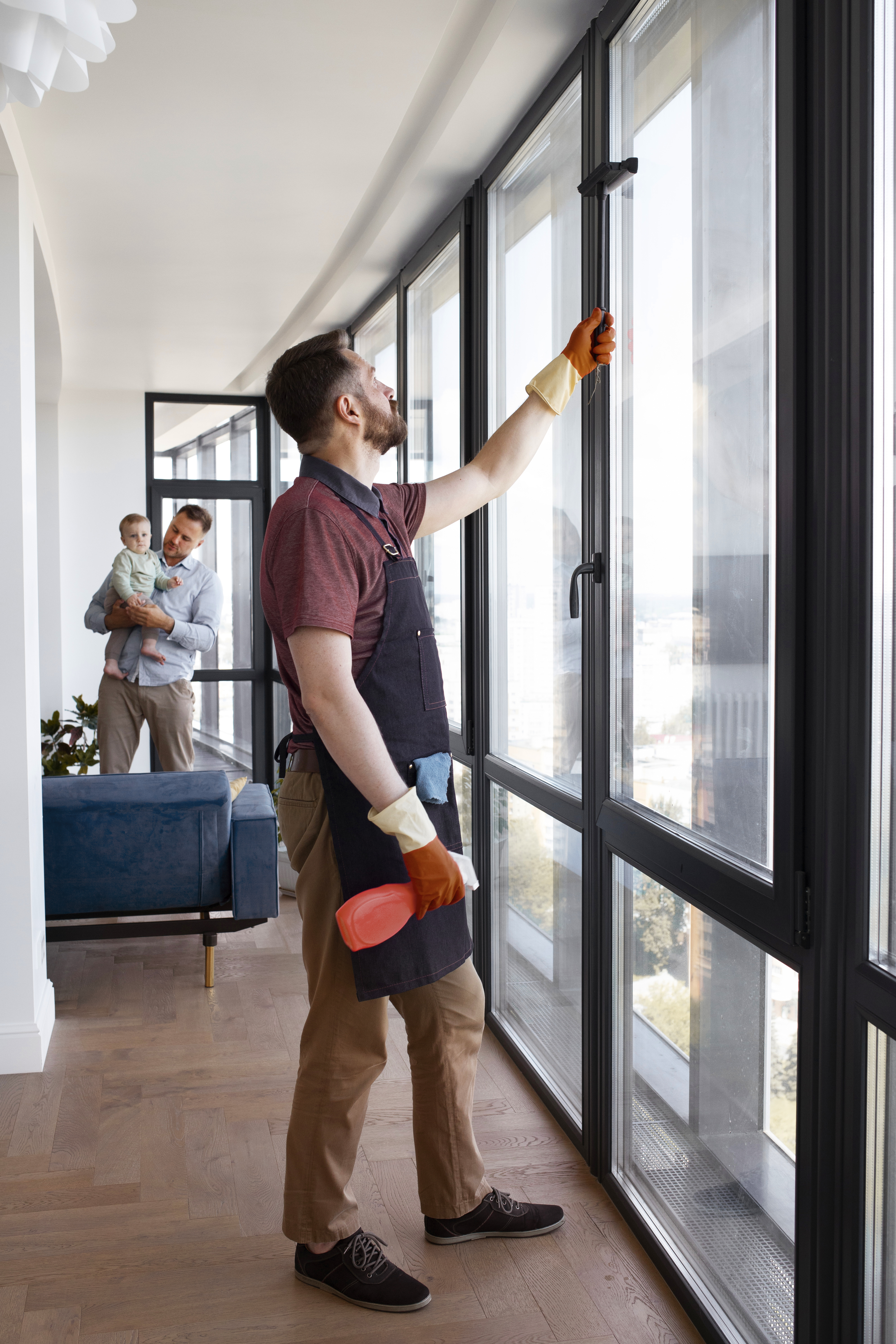 man servant washing windows 1